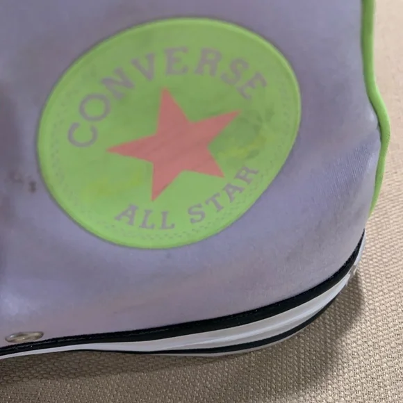 Converse Neon Pink and Yellow High-Top Sneakers - Picture 2 of 8